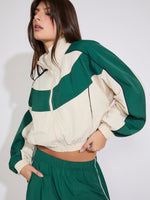 RETRO 80S COLOR BLOCK NYLON JACKET