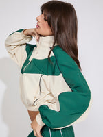 RETRO 80S COLOR BLOCK NYLON JACKET