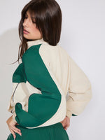 RETRO 80S COLOR BLOCK NYLON JACKET