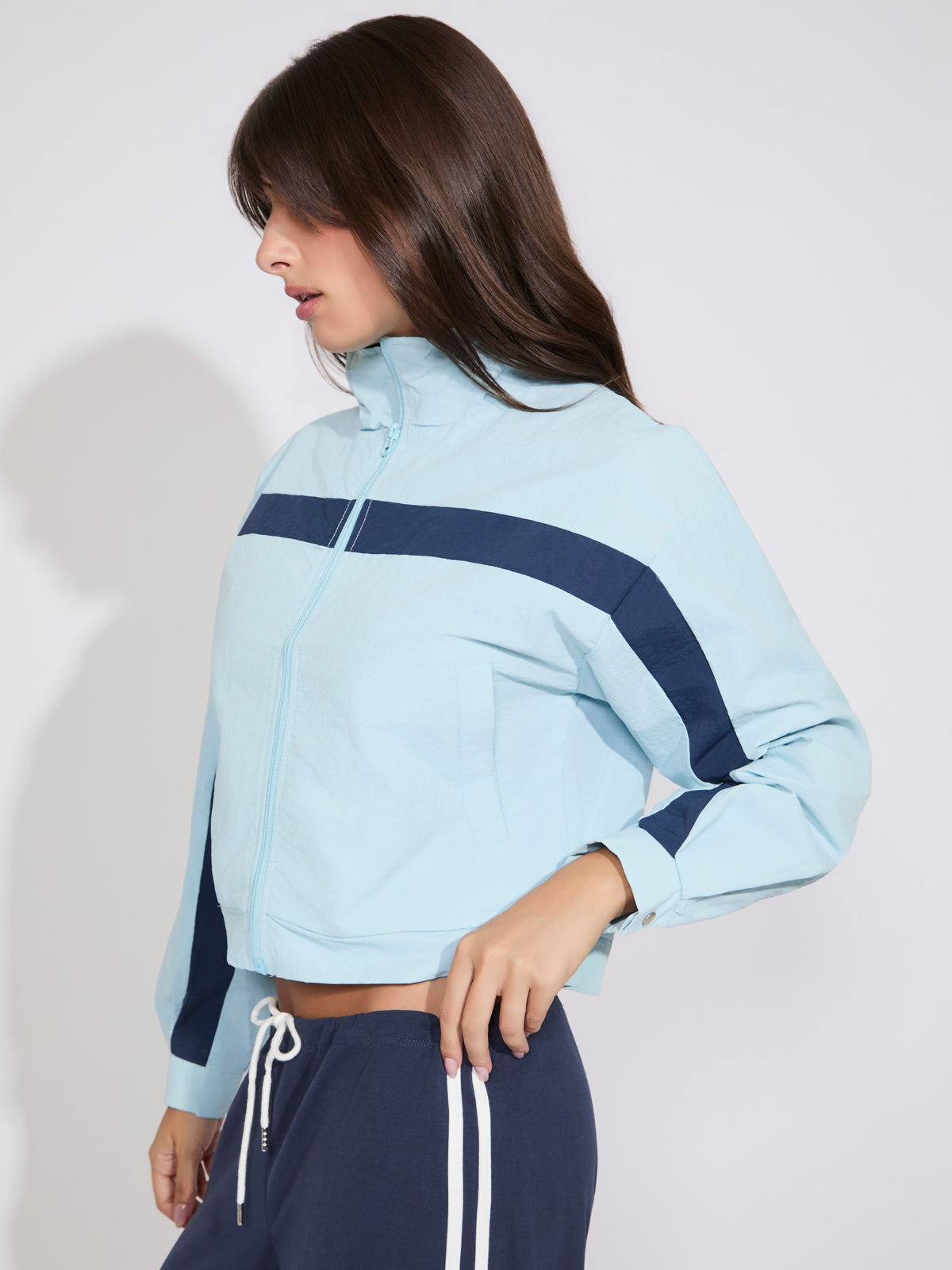 SPORT CONTRAST ZIP UP JACKET