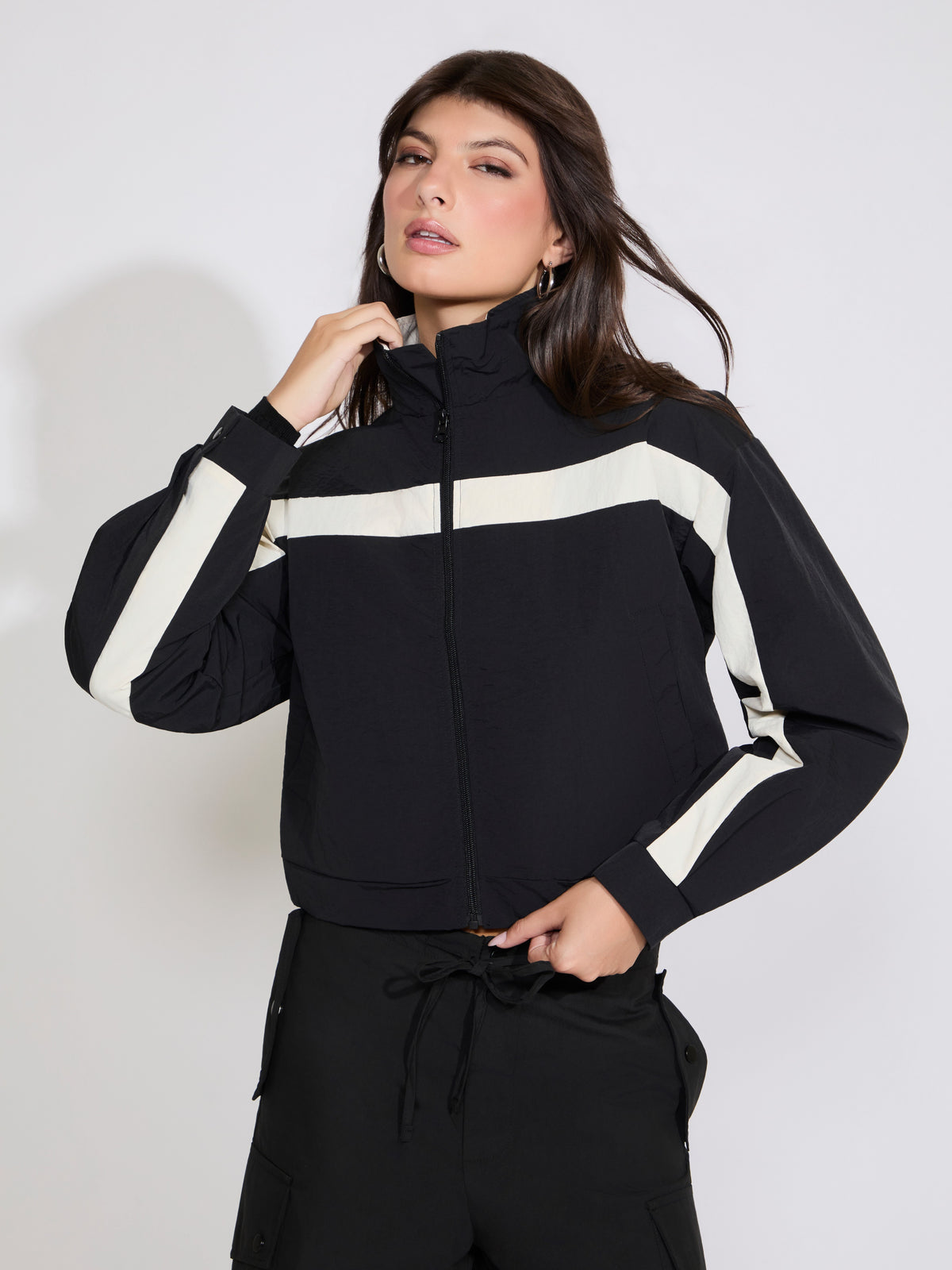 SPORT CONTRAST ZIP UP JACKET