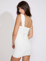 FLORAL CORSET BODICE MINI DRESS