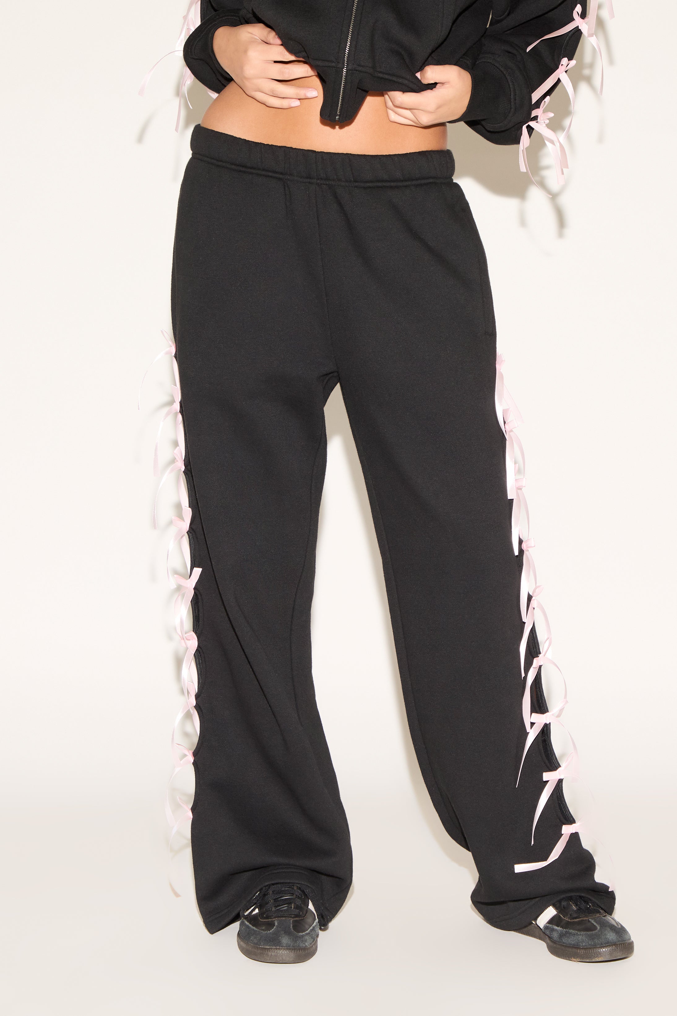 RIBBON SIDES ELASTIC WAIST PANT