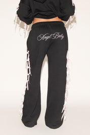 RIBBON SIDES ELASTIC WAIST PANT