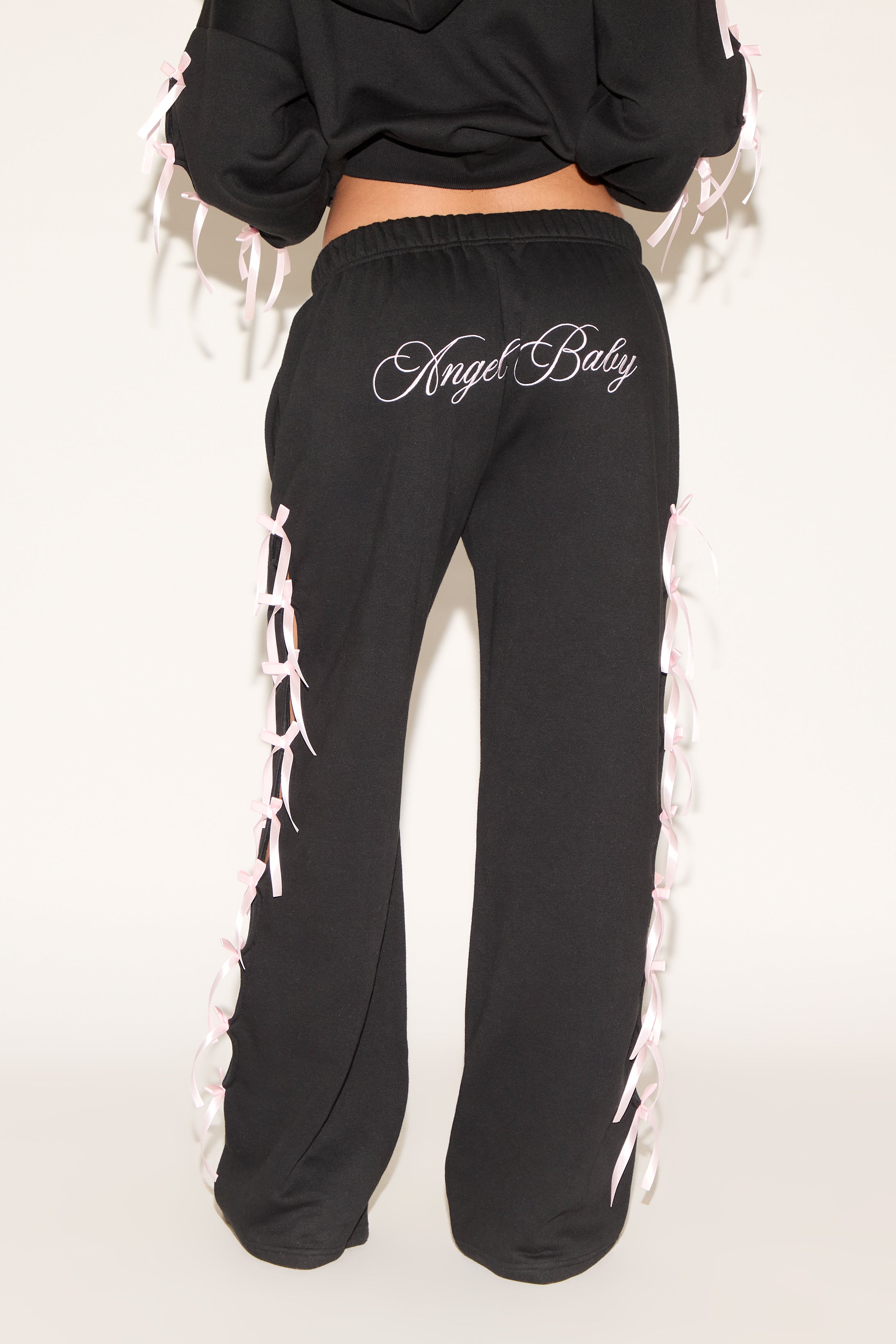 RIBBON SIDES ELASTIC WAIST PANT