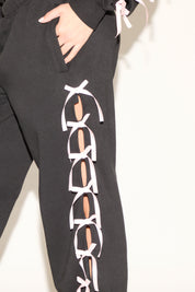 RIBBON SIDES ELASTIC WAIST PANT