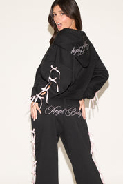 RIBBON SIDES ELASTIC WAIST PANT