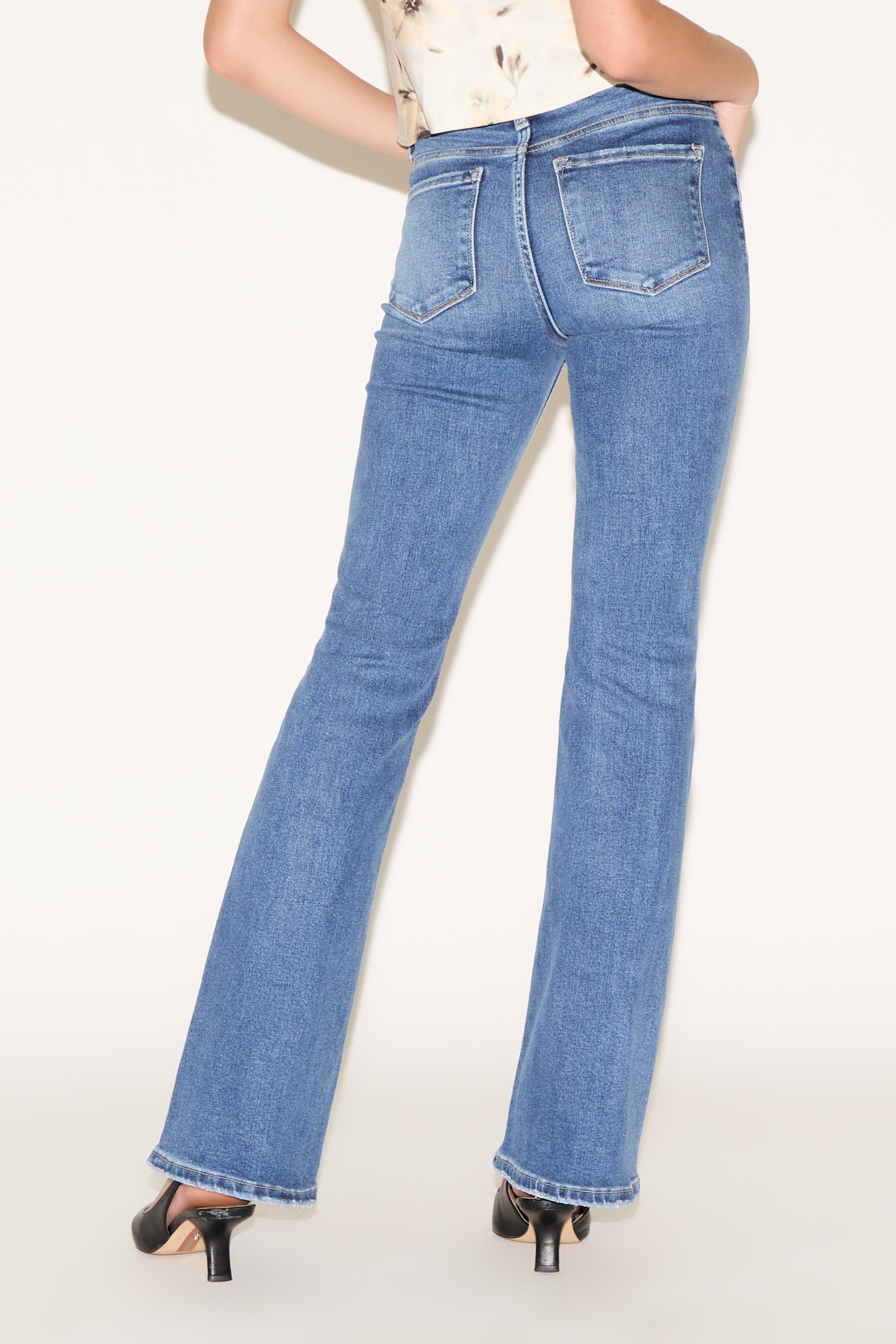 TUMMY CONTROL HIGH RISE FLARE JEANS