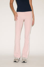 WIDE WAISTBAND SIDE STRIPES FLARE LEGGING