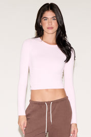 ROUND NECK LONG SLEEVE SIMPLE SHIRT