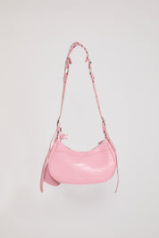 PLEATED VEGAN LEATHER BAG WITH EXTRA POUCHES