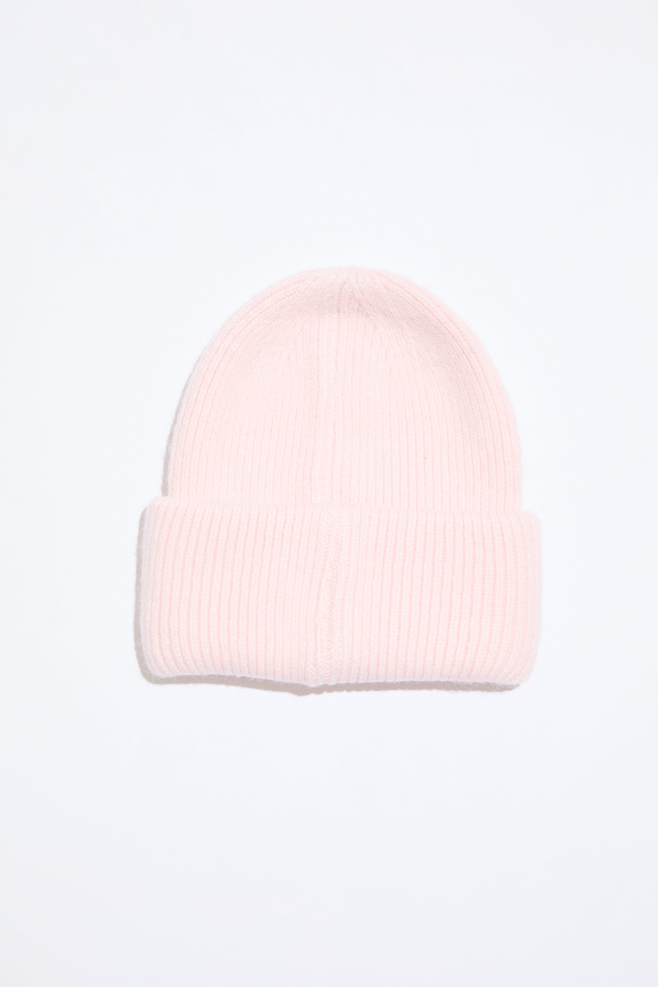 HALOED YARN RIB KNIT SIMPLE BEANIE