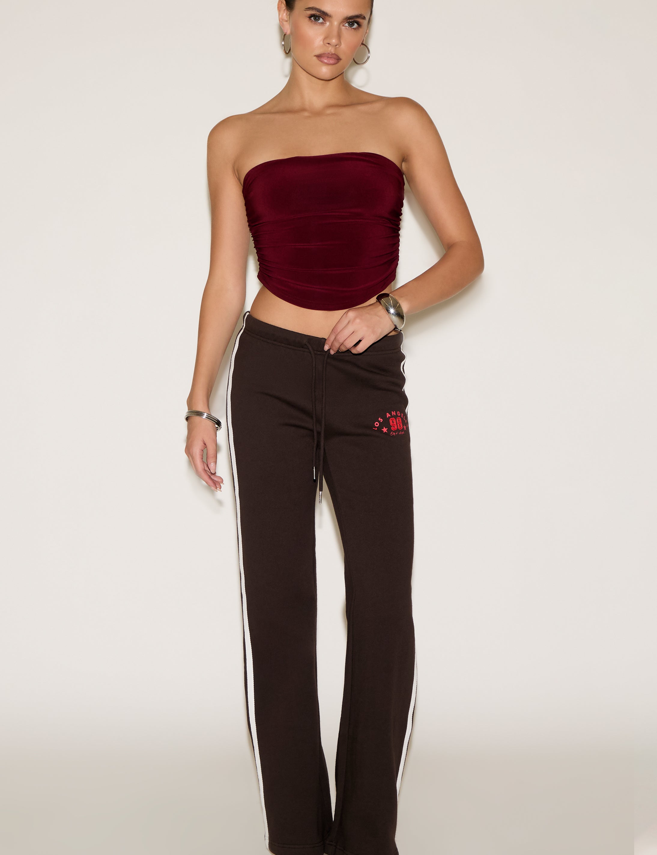 STRAPLESS RUCHED CROPPED TUBE TOP