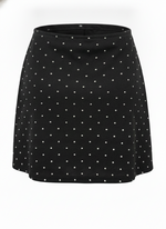 POLKA DOT MESH OVERLAY MICRO MINI SKORT