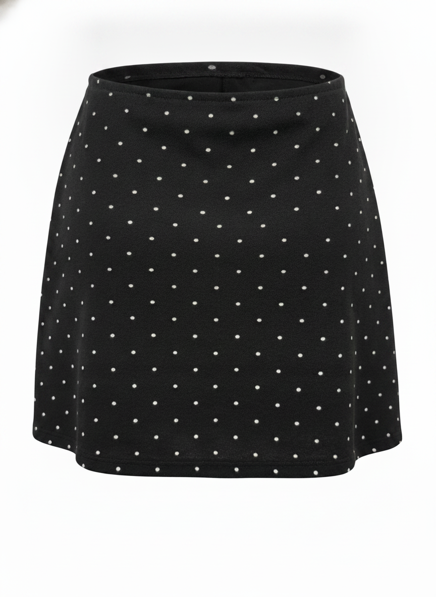 POLKA DOT MESH OVERLAY MICRO MINI SKORT