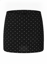 POLKA DOT MESH OVERLAY MICRO MINI SKORT