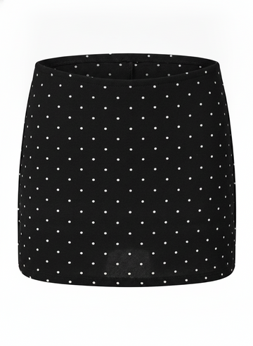 POLKA DOT MESH OVERLAY MICRO MINI SKORT