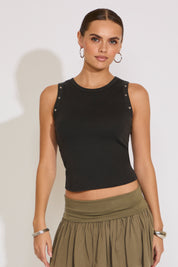 TANK TOP WITH GROMMET DETAILS