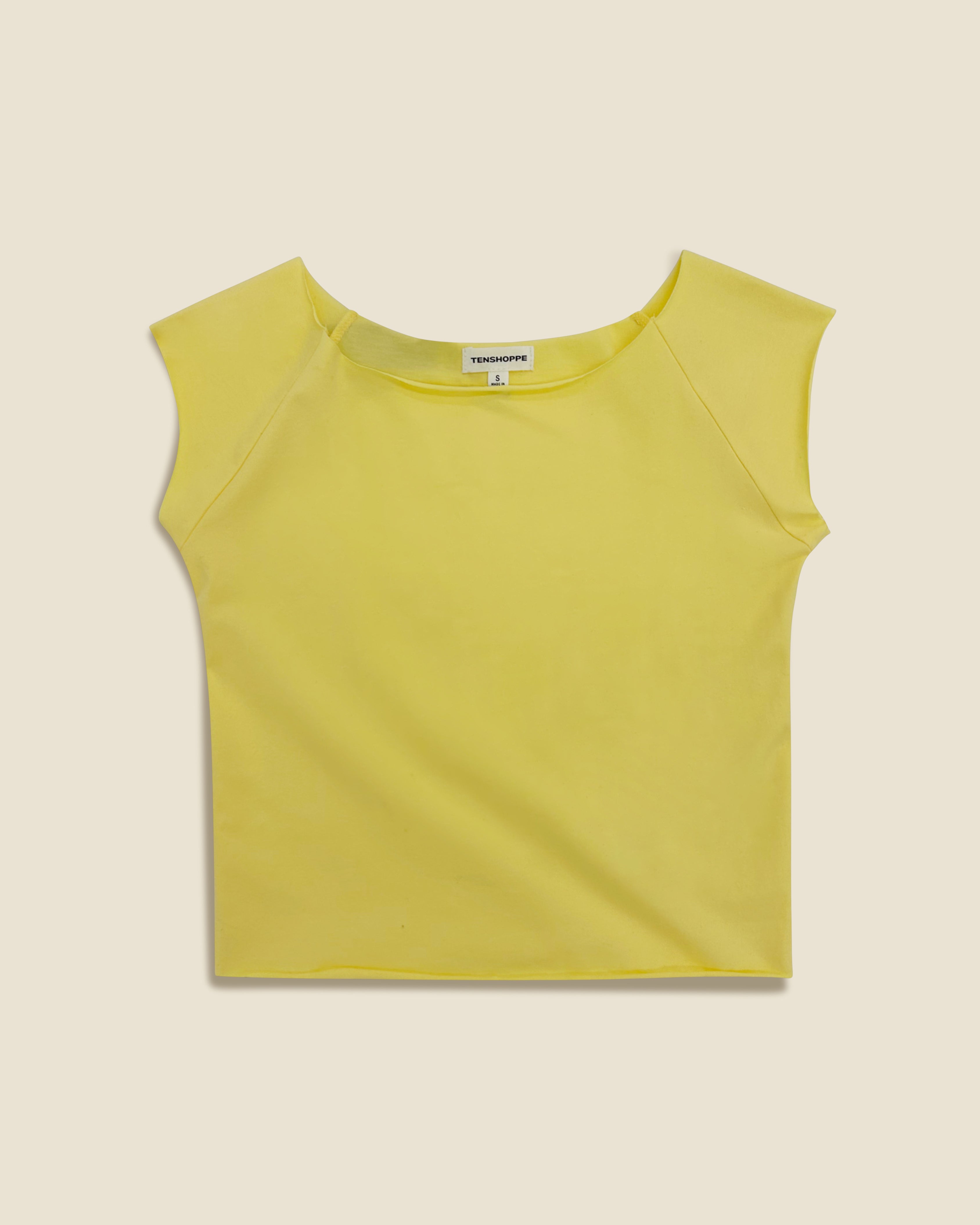 BOATNECK CAP SLEEVE SMOOTH SHIRT