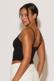 SCRUNCHED V NECK SEAMLESS CAMI TOP