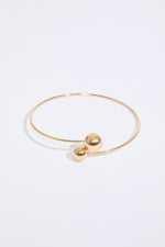 GOLD SIMPLE BALL DESIGN METAL ARM CUFF on a white background.