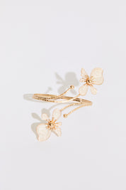 Orchid beaded look metal arm cuff
