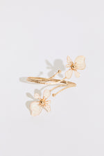 Orchid beaded look metal arm cuff