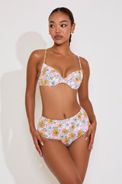 FLOWER PRINT TWO PIECE BIKINI