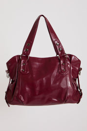 VEGAN LEATHER SLOUCHY HANDBAG WITH CROSSBODY STRAP
