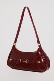 VEGAN LEATHER HOBO BAG WITH BIT DETAIL