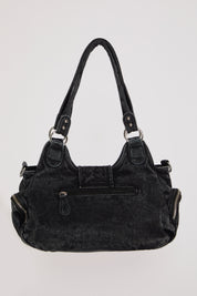 DENIM MULTI POCKET BAG WITH OPTIONAL CROSSBODY STRAP