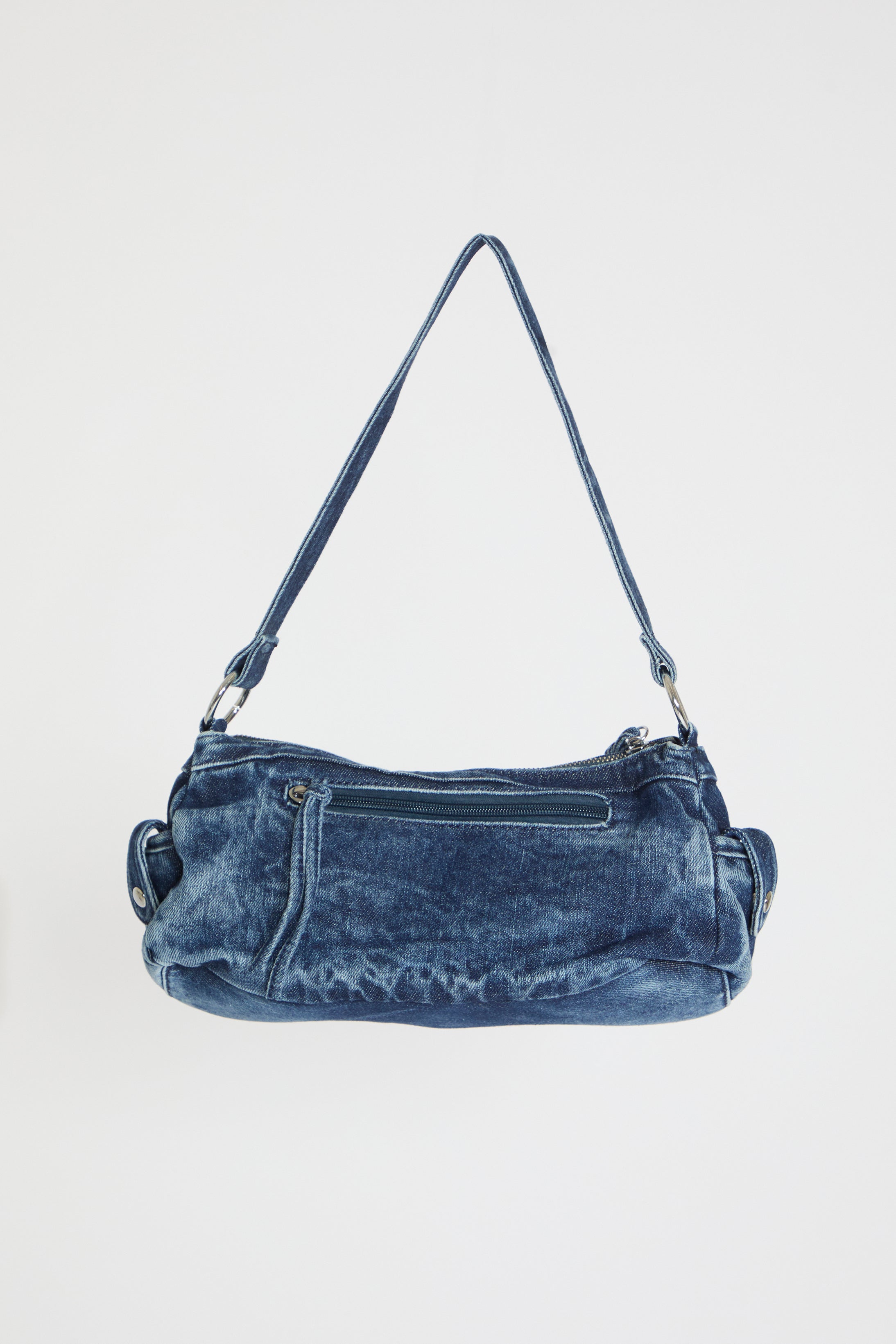 MULTI POCKET DENIM BAG WITH CROSSBODY HANDLE