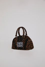96 THEME LEOPARD PRINT BAG WITH CONTRAST DETAILS