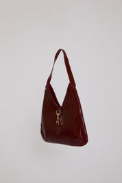 VEGAN LEATHER WITH BUCKLE CLOSURE TOTE BAG