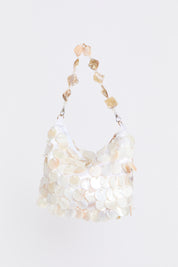 PEARL SHELL BEADED MINI SHOULDER BAG