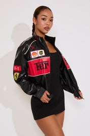 ELASTIC WAIST & CUFF FERRARI RACING JACKET