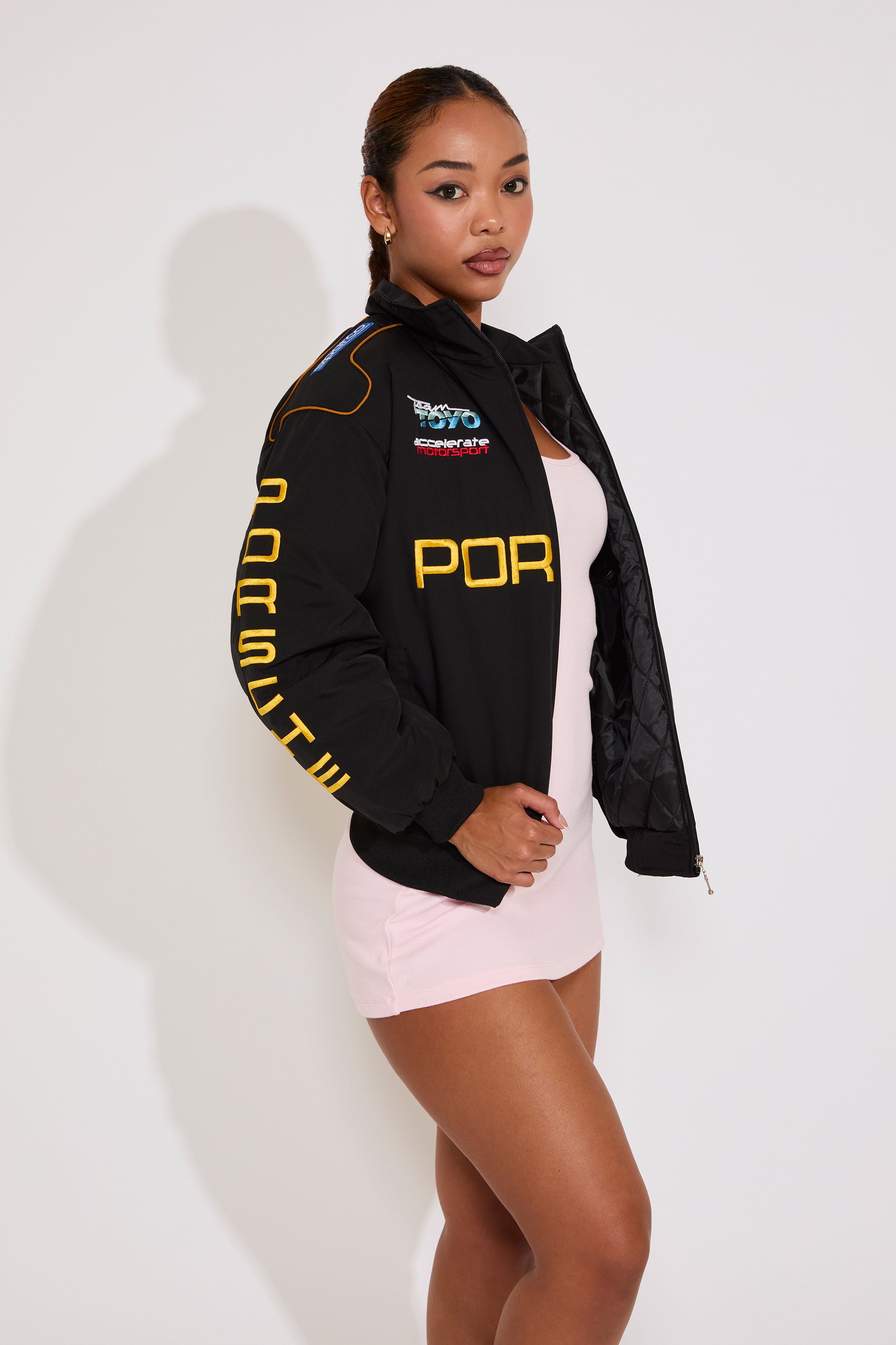 RIBBED CUFF & WAIST PORSCHE RACING JACKET
