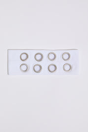 RIB KNIT HEADBAND WITH GROMMET DETAIL