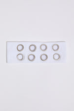 RIB KNIT HEADBAND WITH GROMMET DETAIL