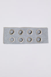 RIB KNIT HEADBAND WITH GROMMET DETAIL
