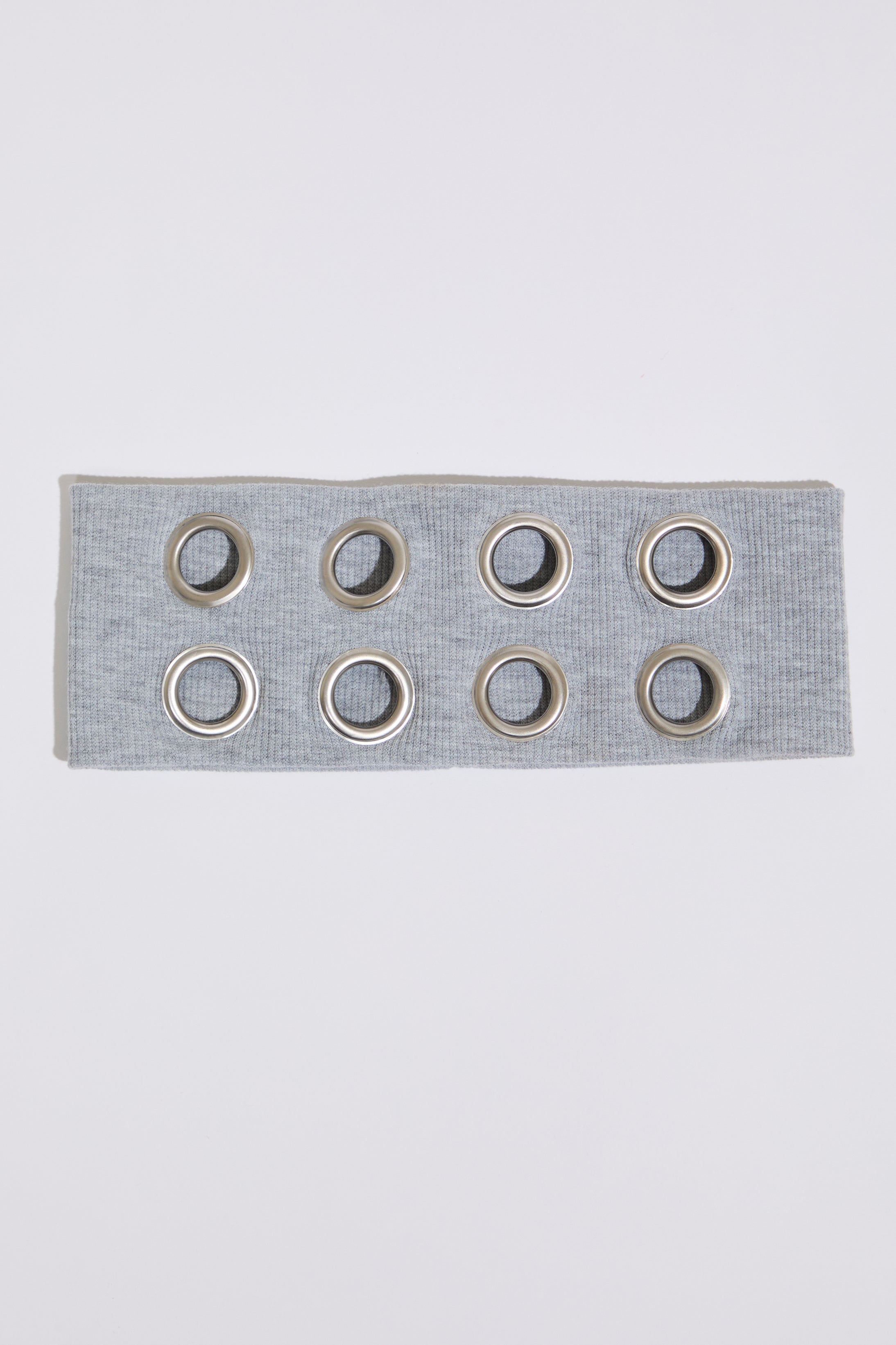 RIB KNIT HEADBAND WITH GROMMET DETAIL