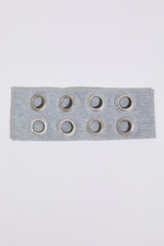 RIB KNIT HEADBAND WITH GROMMET DETAIL