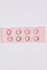 RIB KNIT HEADBAND WITH GROMMET DETAIL