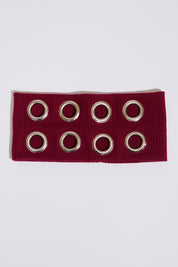 RIB KNIT HEADBAND WITH GROMMET DETAIL