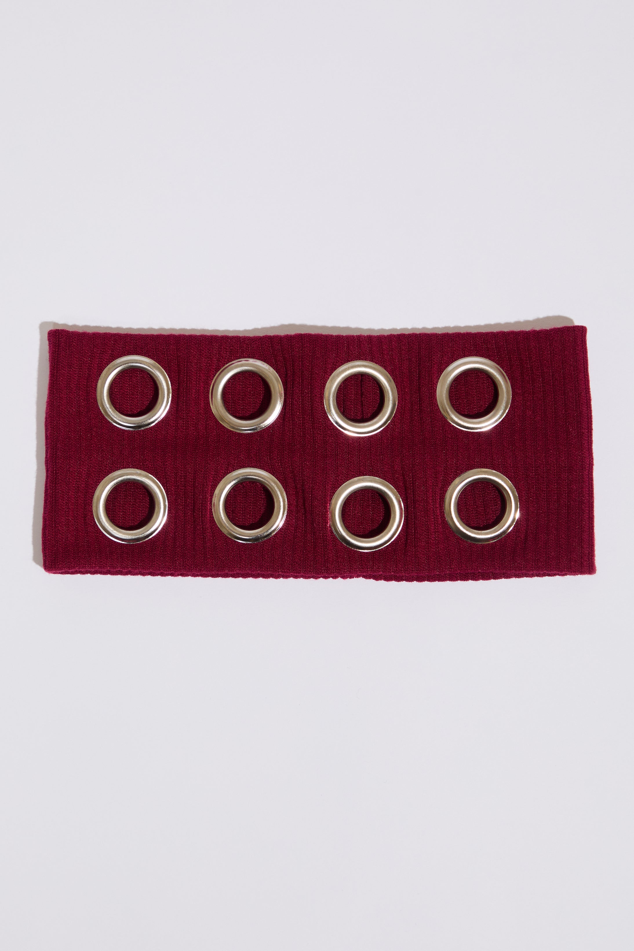 RIB KNIT HEADBAND WITH GROMMET DETAIL