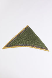 DISTY SQUARE & FLORAL PRINT CONTRAST EDGE SCARF