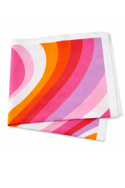 COLORFUL ARC PRINT SILKY SCARF