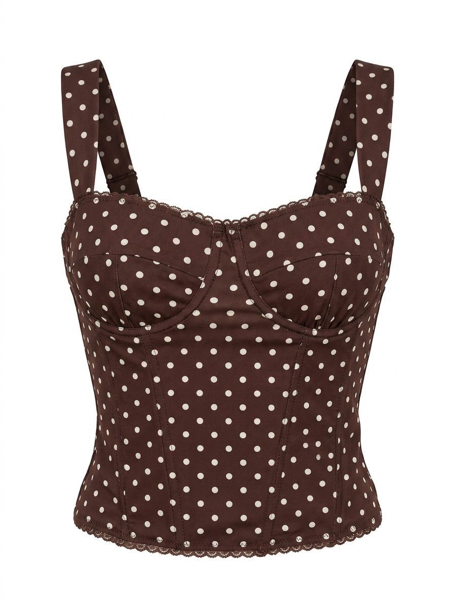 POLKA DOT BUSTIER CORSET TOP