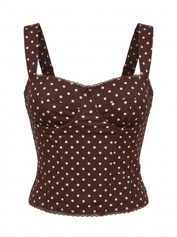 POLKA DOT BUSTIER CORSET TOP