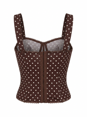 POLKA DOT BUSTIER CORSET TOP